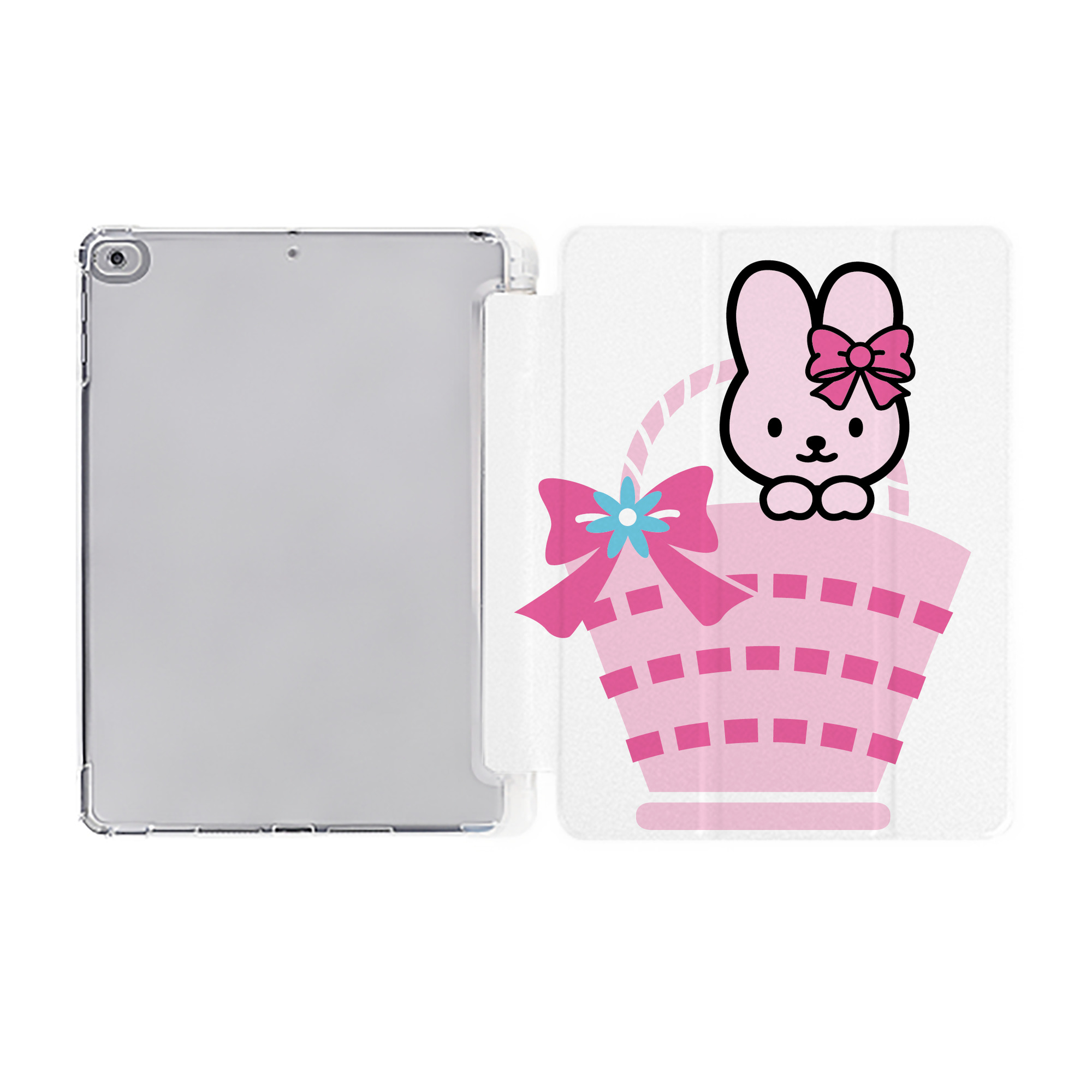 （画像用） Hello Kitty ハローキティ IPad ケース ペン収納付き 三つ折りスタンド PUレザー×シリコン 対応機種9.5/10.5/10.9インチ